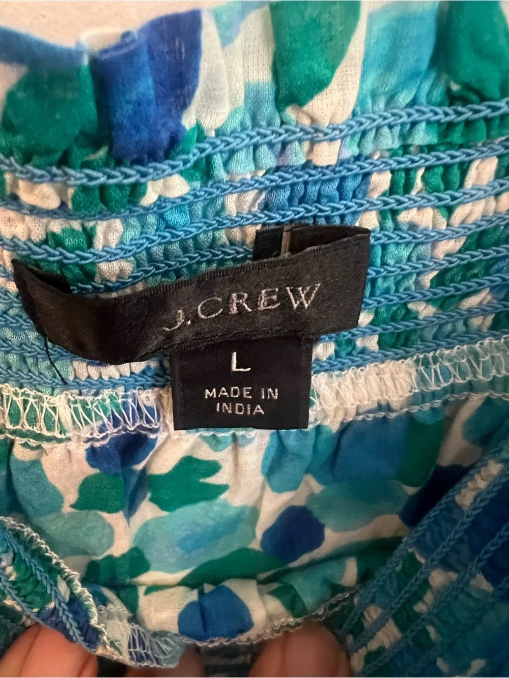 J. Crew Blue and Teal Floral Maxi Sundress